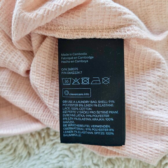 H&M Divided Off The Shoulder Crochet Detail Front Blouse in Old Rose Size XS - Picture 10 of 10